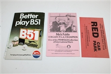 1978 Open Championship At St. Andrews Pairing Sheet, Season Ticket, Program & Parking Pass