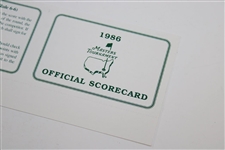 1986 Masters Tournament Official Scorecard