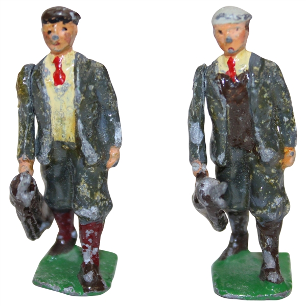 Hand-painted Miniature Metal Golfer Figures - Caddies