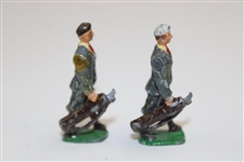Hand-painted Miniature Metal Golfer Figures - Caddies