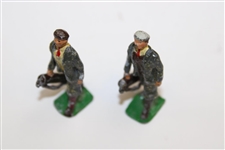 Hand-painted Miniature Metal Golfer Figures - Caddies