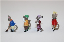 Miniature Metal Golfer Mice Figures - Golfers & Caddies