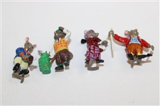 Miniature Metal Golfer Mice Figures - Golfers & Caddies