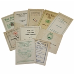 Lot of Ten (10) Assorted Vintage Scorecards