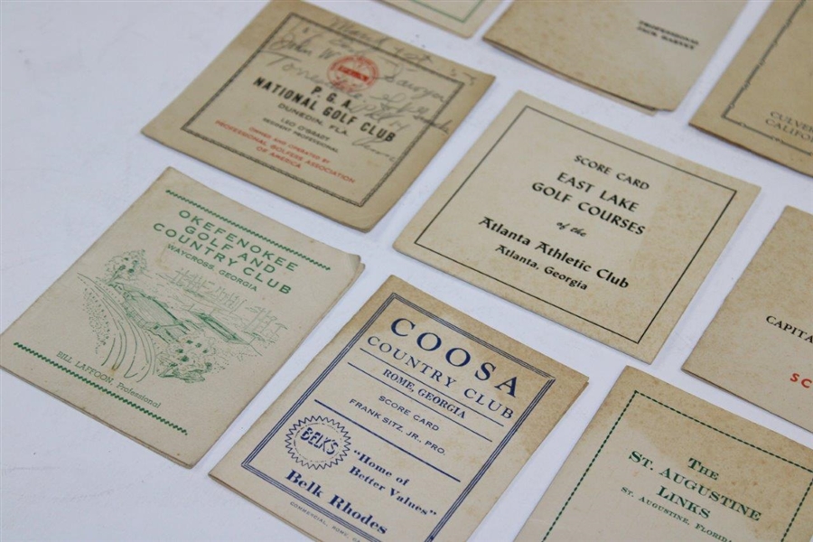 Lot of Ten (10) Assorted Vintage Scorecards