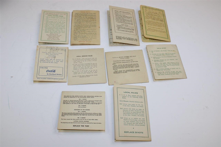Lot of Ten (10) Assorted Vintage Scorecards