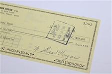 Ben Hogan Signed $50,000 Bank One Check to Alta Mesa Nat'l Bank JSA #E59943