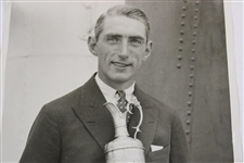 Tommy Armour Receiving The 1931 British Open Trophy Wire Photo