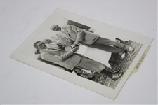 Tommy Armour Holding The National Open Golf Championship Trophy 1927 Wire Photo