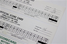Three 1985 Doral Eastern Open Used Scorecards & 1981 American Motors Inv. Classic Scorecard