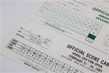 Three 1985 Doral Eastern Open Used Scorecards & 1981 American Motors Inv. Classic Scorecard