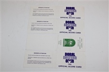 Three 1985 Doral Eastern Open Used Scorecards & 1981 American Motors Inv. Classic Scorecard