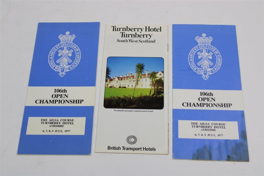 Lot of 1977 Open Championship Spectator Guides & Pairing Sheets 