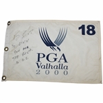 Vijay Singh Signed 2000 PGA at Valhalla Flag to Caddie Linn Strickler JSA ALOA