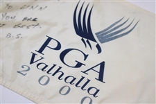 Vijay Singh Signed 2000 PGA at Valhalla Flag to Caddie Linn Strickler JSA ALOA