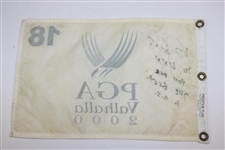 Vijay Singh Signed 2000 PGA at Valhalla Flag to Caddie Linn Strickler JSA ALOA