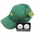 1997 Masters Tournament Official Caddy Hat w/Squeeky Ribbon & OMeara Masters Golf Balls