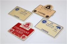 1986, 1988 & 1992 PGA Championship Caddie Badges w/1992 PGA Contestant Guest Badge
