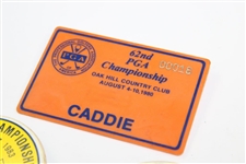 1980, 1982(x2) & 1983 PGA Championship Caddie Badges w/1983 PGA Guest