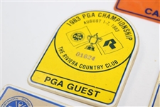 1980, 1982(x2) & 1983 PGA Championship Caddie Badges w/1983 PGA Guest