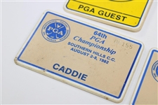 1980, 1982(x2) & 1983 PGA Championship Caddie Badges w/1983 PGA Guest