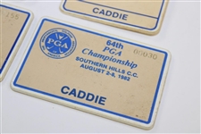 1980, 1982(x2) & 1983 PGA Championship Caddie Badges w/1983 PGA Guest