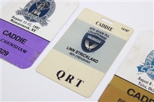 Three (3) Ben Crenshaw Caddie Badges - 1994 & 1997 PGA & Senior PGA