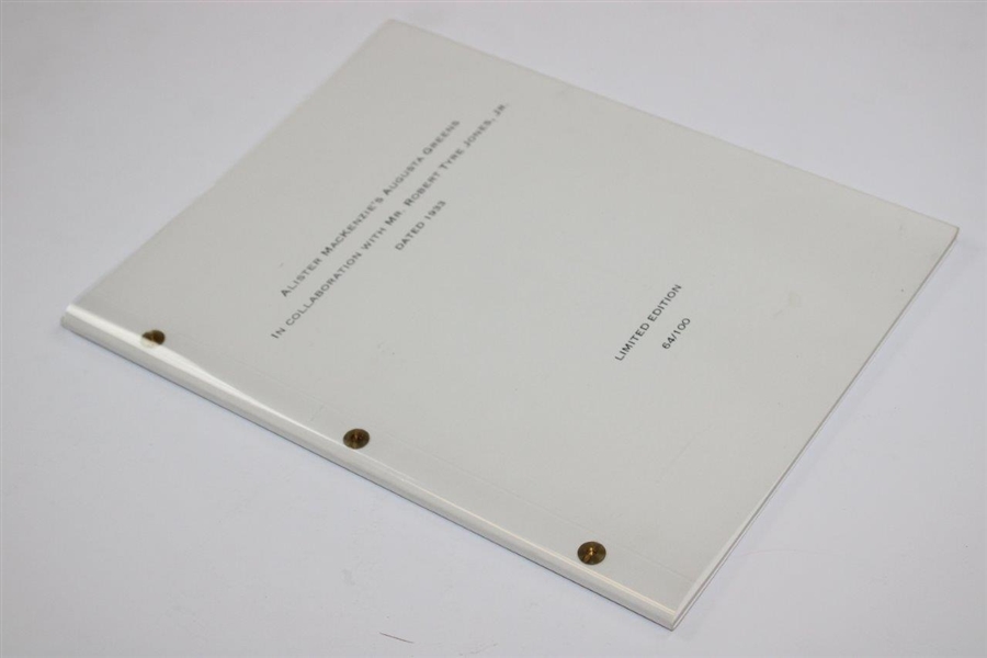Ltd Ed 'Augusta Greens' #64/100 First Edition Booklet - Alister Mackenzie