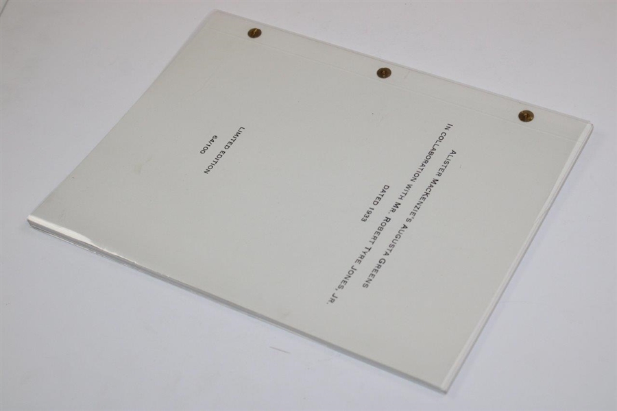 Ltd Ed 'Augusta Greens' #64/100 First Edition Booklet - Alister Mackenzie