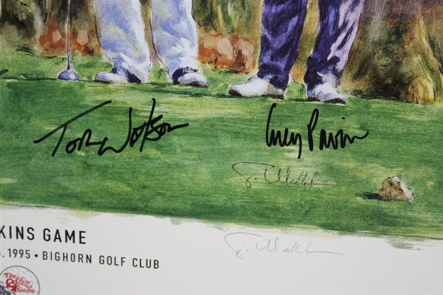 Couples, Watson, Pavin & Jacobsen Signed Limited Edition 1/150 1995 Skins Game Poster JSA ALOA