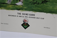 Couples, Watson, Pavin & Jacobsen Signed Limited Edition 1/150 1995 Skins Game Poster JSA ALOA