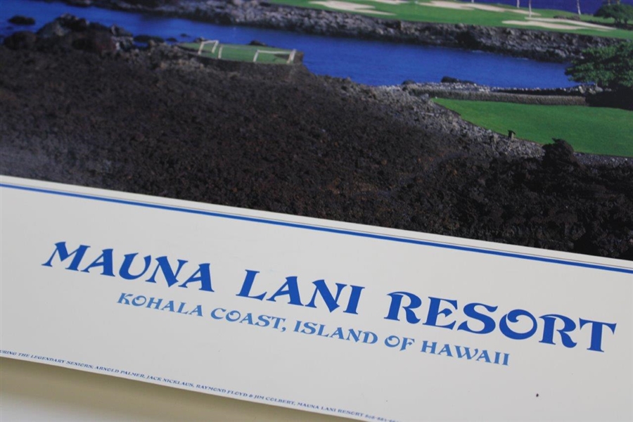 Floyd, Nicklaus, Palmer & Colbert Signed Mauna Lani Resort Poster JSA ALOA