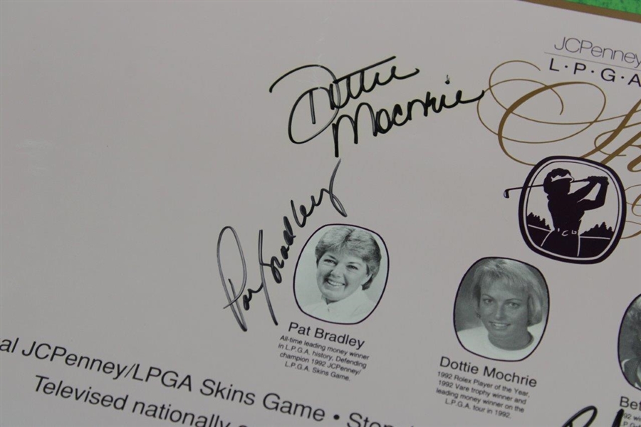 Mochrie, Bradley, Lopez & King Signed 1993 LPGA Skins Game Poster JSA ALOA