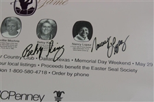 Mochrie, Bradley, Lopez & King Signed 1993 LPGA Skins Game Poster JSA ALOA