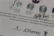 Mochrie, Bradley, Lopez & King Signed 1993 LPGA Skins Game Poster JSA ALOA