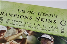 Palmer, Nicklaus, Watson, Player & others Signed 2006 Wendy's Champions Skins Game Poster JSA ALOA