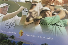 Nicklaus, Palmer, Stadler & Watson Signed 2005 Wendy's Champions Skins Game Poster JSA ALOA
