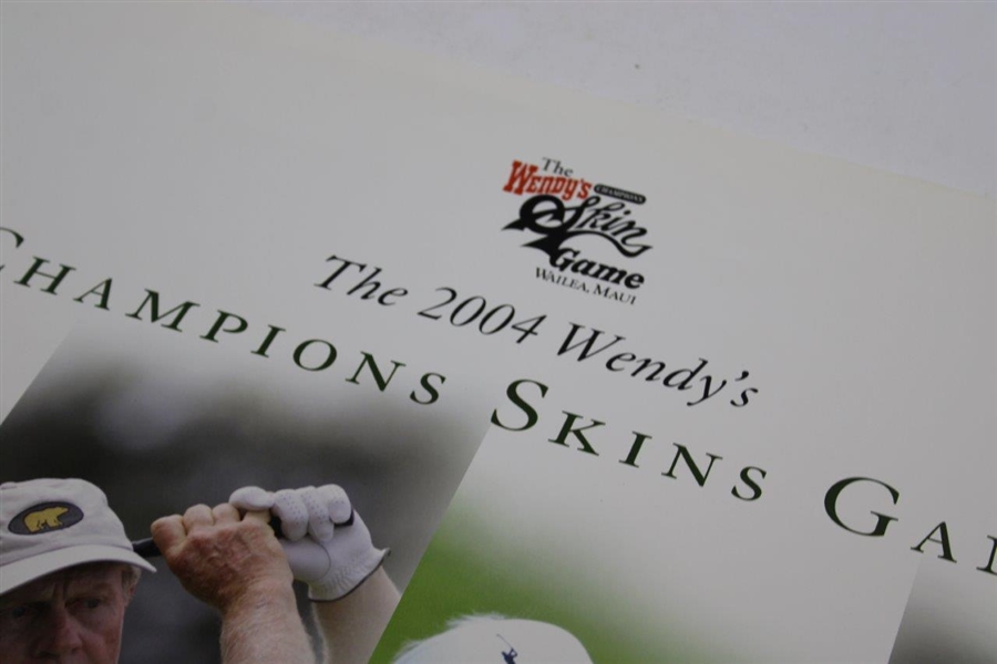 Trevino, Nicklaus, Palmer & Watson Signed 2004 Wendy's Champions Skins Game Poster JSA ALOA