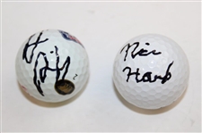 Nick Hardy & Davis Riley Signed Golf Balls & Scorecards - Zurich Classic Winners JSA ALOA