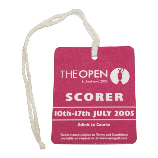 2005 Open Championship Scorer Ticket