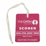 2005 Open Championship Scorer Ticket