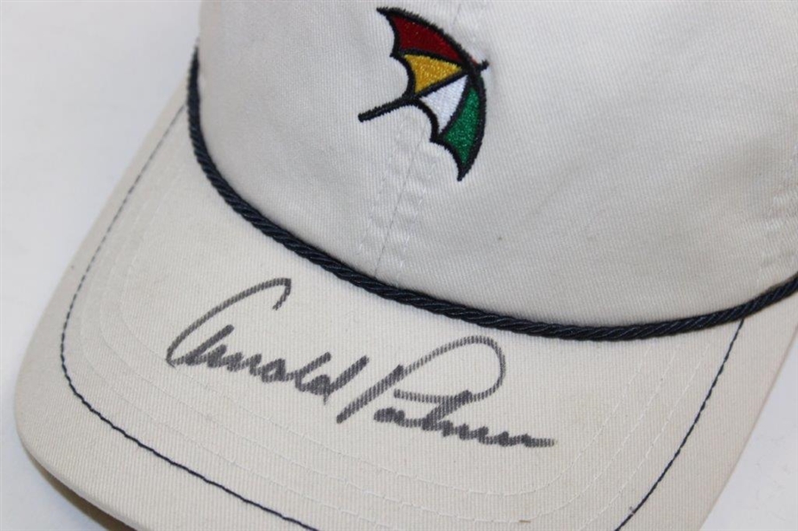 Arnold Palmer Signed Umbrella Logo Hat JSA ALOA