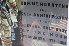 Astronaut Alan Shepard Signed Golf Shot On The Moon 25th Anniv. USGA Poster JSA ALOA