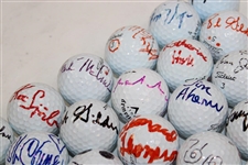 Ken Venturi & 30 Thirty (30) Miscellaneous Signed Signed Golf Balls JSA ALOA
