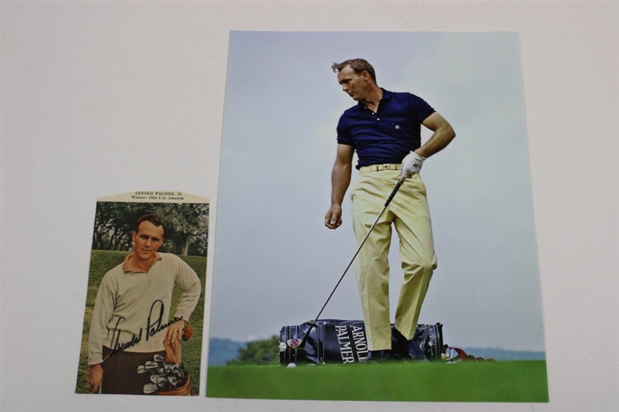 Two (2) Arnold Palmer Photos - One Signed JSA ALOA