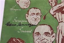 Gene Sarazen Signed Vintage Ted Drake Press & Radio Information Ad JSA ALOA