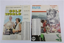 Byron Nelson, Sam Snead & Three (3) others Signed Magazine Covers JSA ALOA