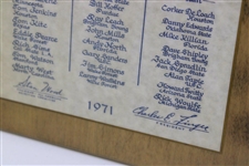 Danny Edwards Signed Personal 1971 All American Golf Award Plaque JSA ALOA