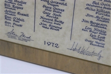 Danny Edwards Signed Personal 1972 All American Golf Award Plaque JSA ALOA