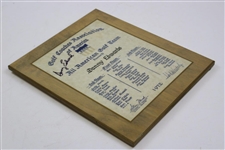 Danny Edwards Signed Personal 1972 All American Golf Award Plaque JSA ALOA